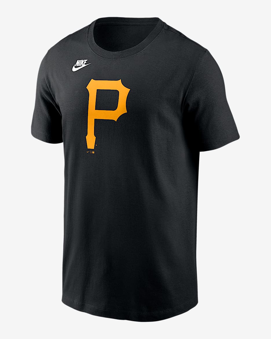 Pittsburgh Pirates Cooperstown Team Logo Men's Nike MLB T-Shirt - Black