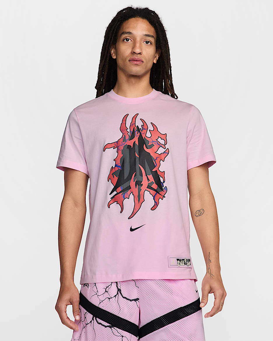 Playera de básquetbol para hombre Ja - Espuma rosa