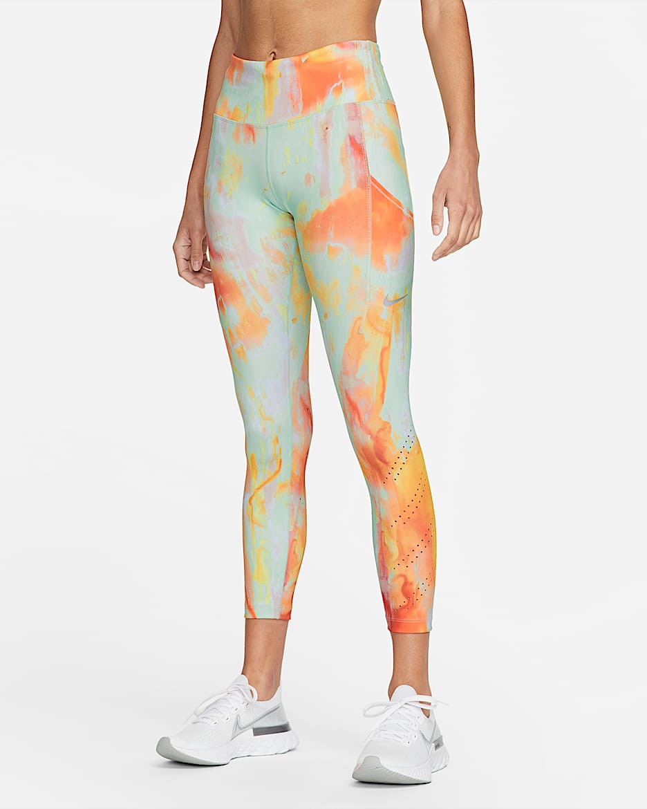 Leggings de running a 7/8 de cintura normal com bolso Nike Epic Luxe para mulher - Mint Foam/Doll
