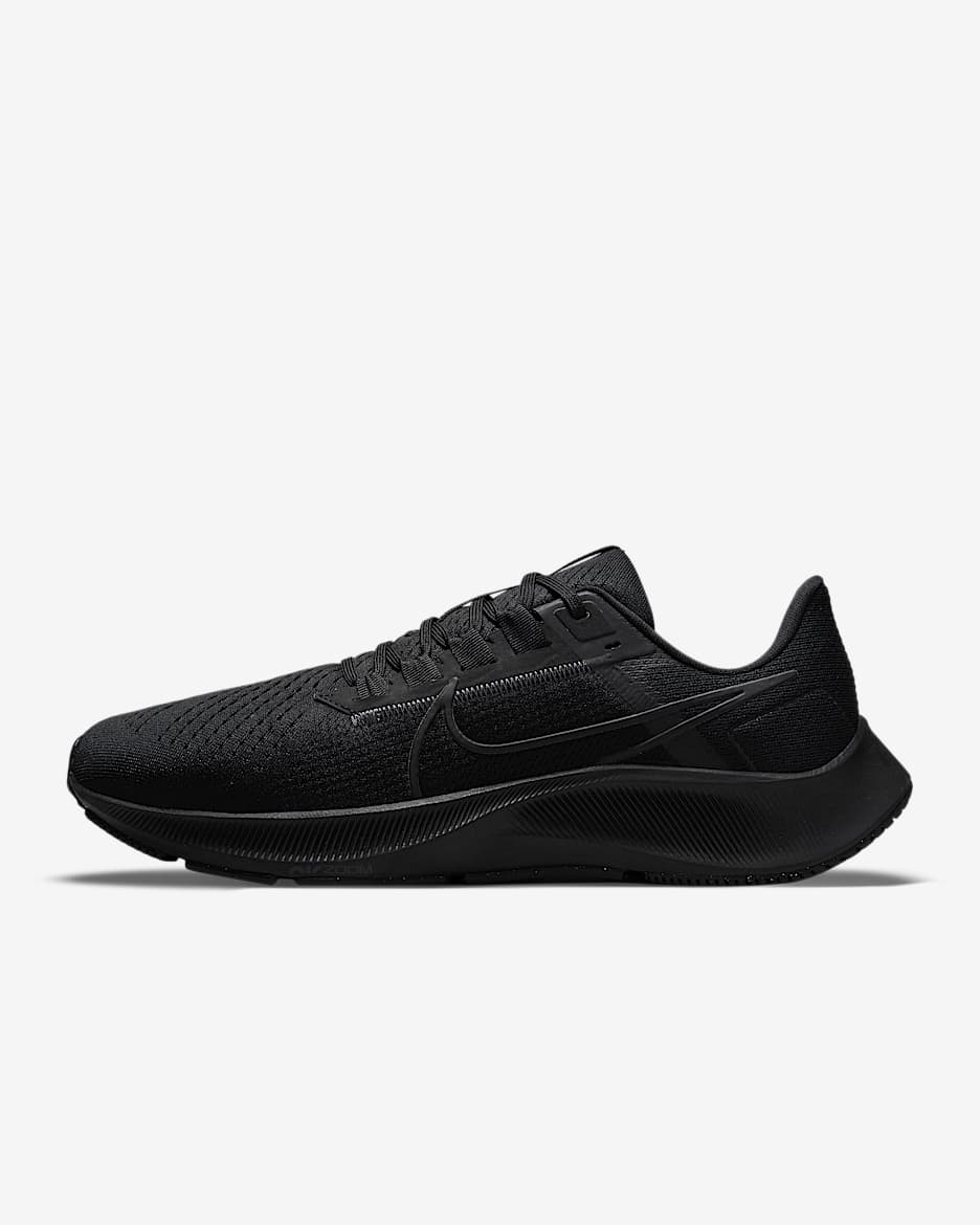 Nike Pegasus 38 Men's Road Running Shoes - Black/Anthracite/Volt/Black
