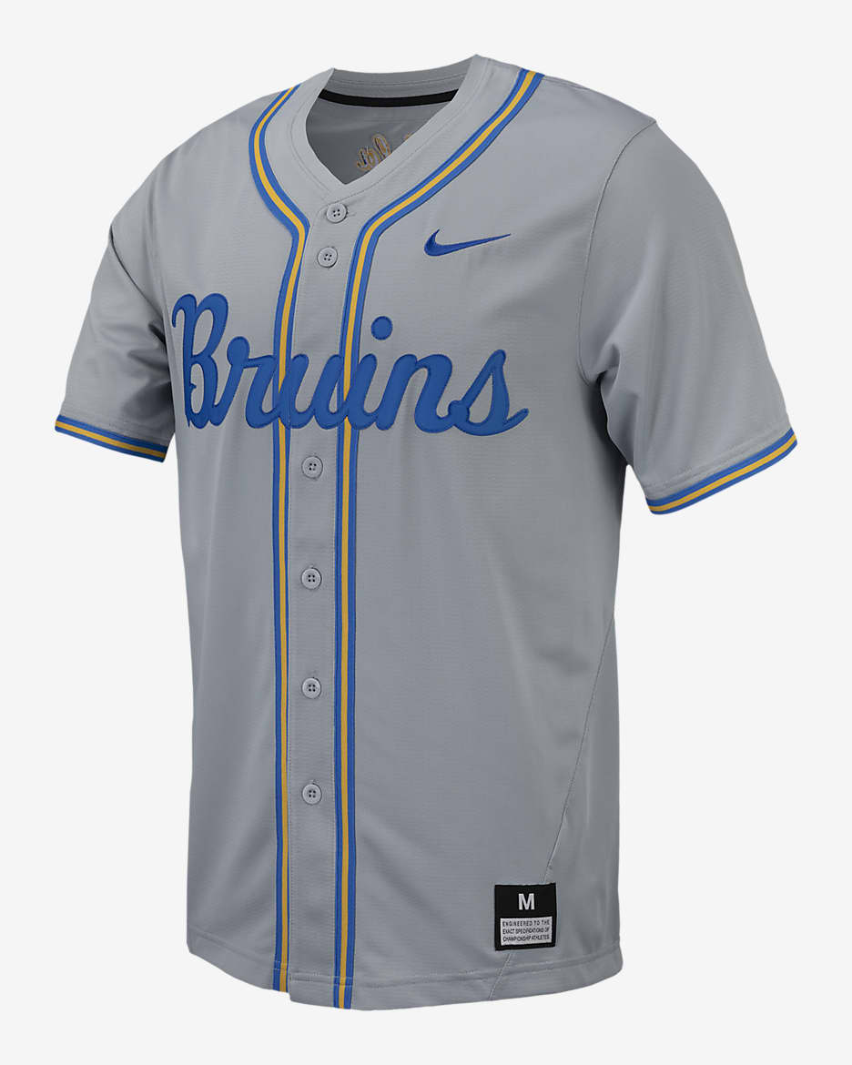 UCLA Men's Nike College Replica Baseball Jersey - Wolf Grey