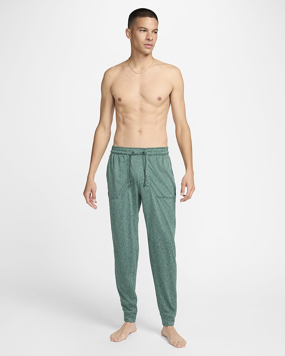 Nike Yoga Men's Dri-FIT Joggers - Vintage Green/Heather/Vintage Green