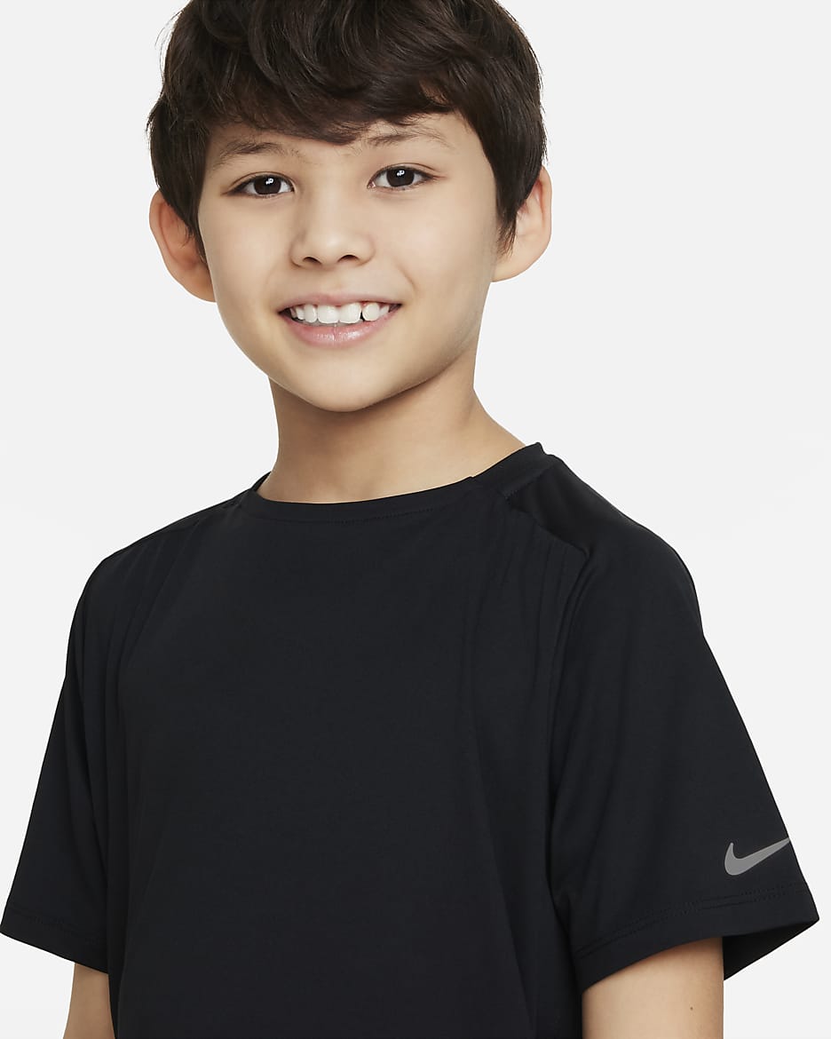 Nike Multi Older Kids' (Boys') Dri-FIT Training Top - Black/Black