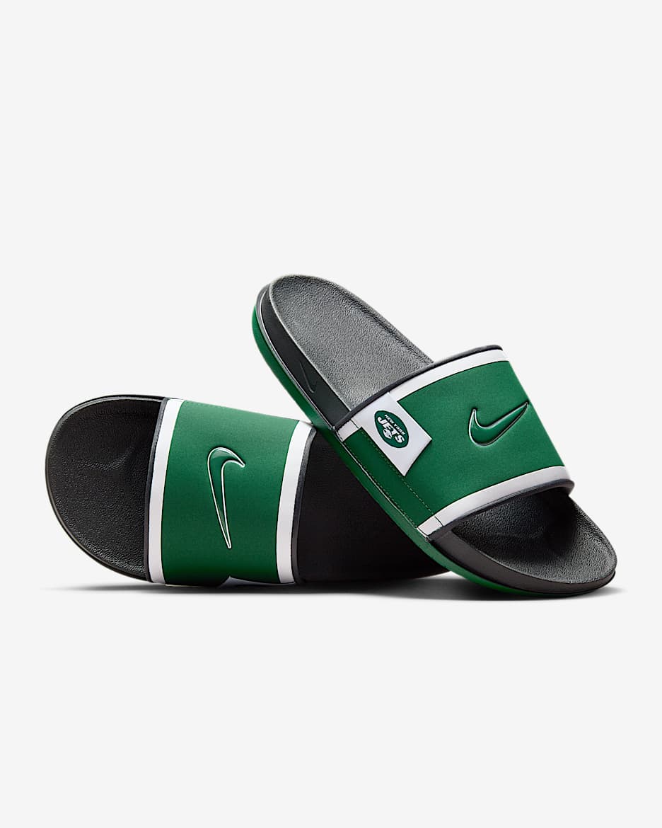 Chanclas Offcourt Nike Offcourt (New York Jets) - Verde deportivo/Gris humo oscuro/Blanco