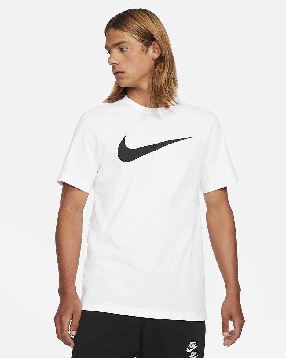 Nike Sportswear Swoosh Men's T-Shirt - White/Black