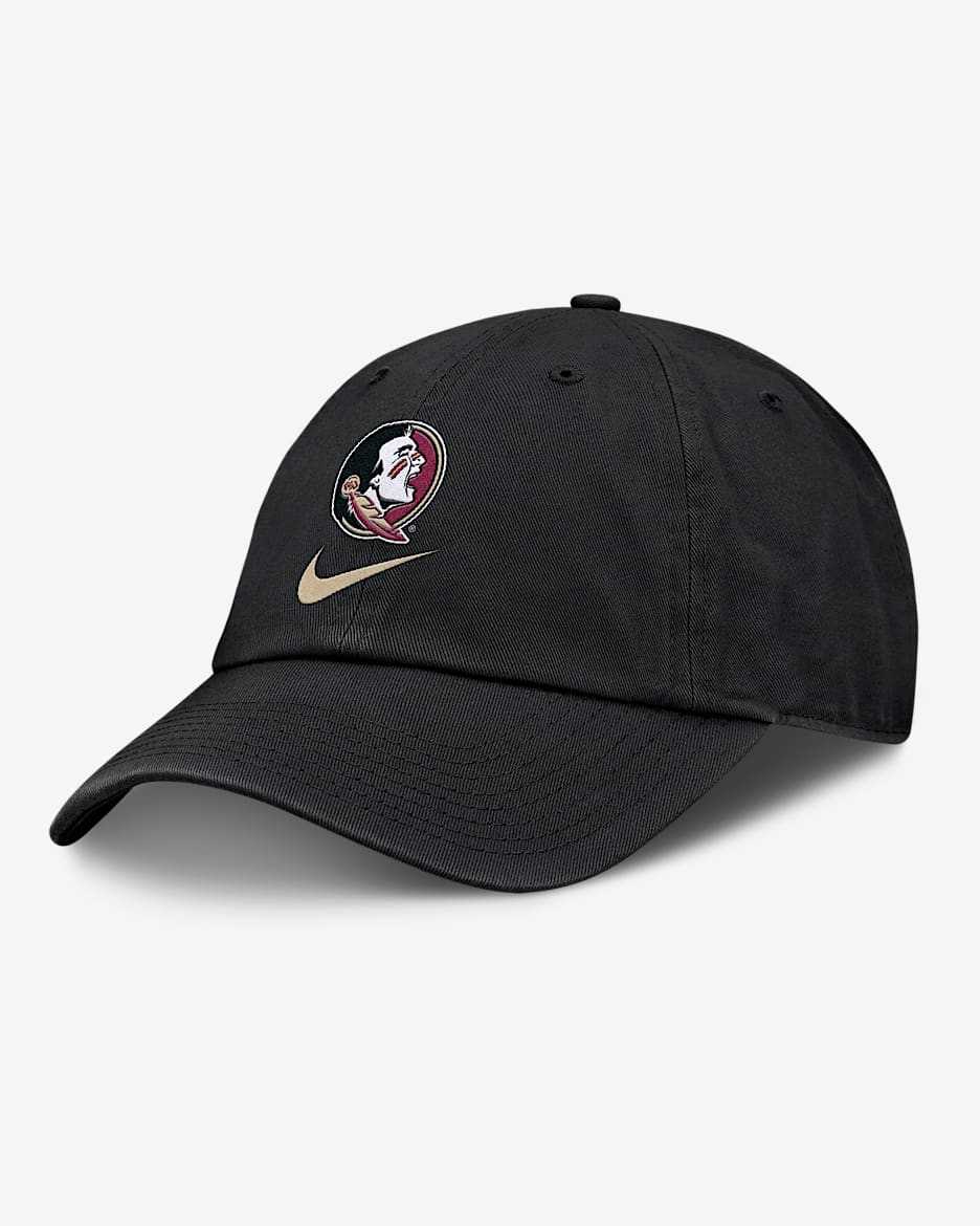 Gorra universitaria Nike ajustable para hombre Florida State Primetime Club - Negro