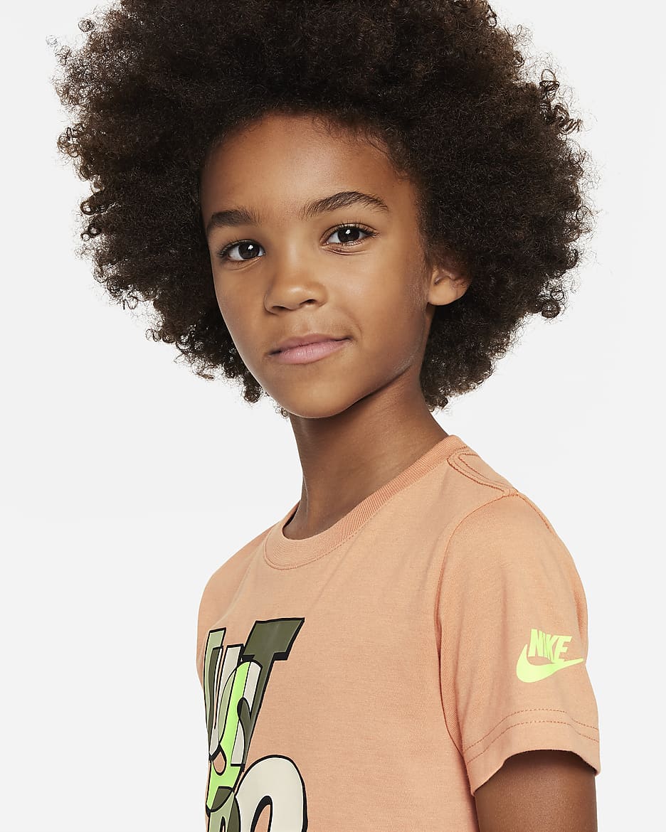 Nike Puzzle "Just Do It" Tee Little Kids T-Shirt - Amber Brown