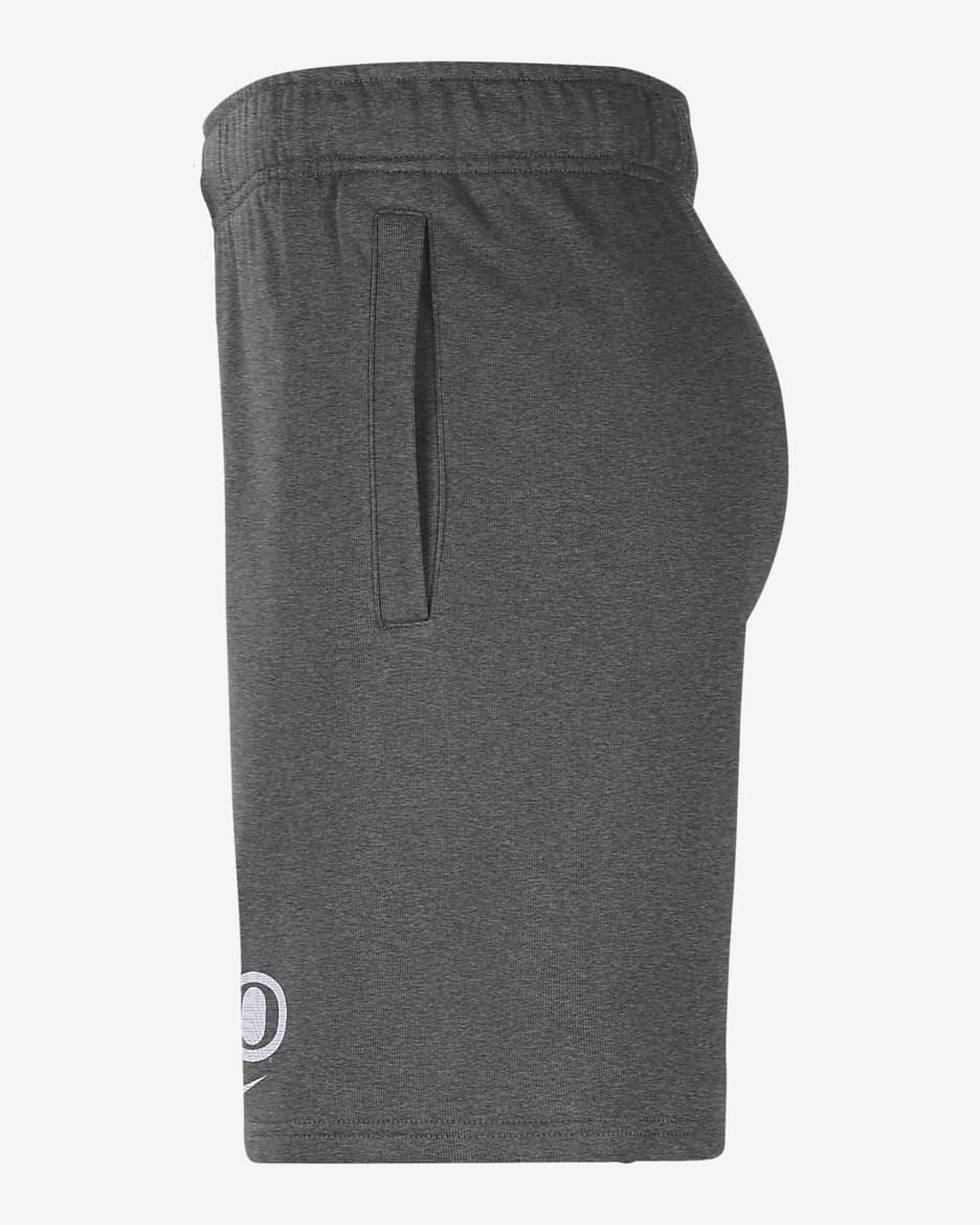 Oregon Men's Nike College Fleece Shorts - Iron Grey/Heather/Black/White