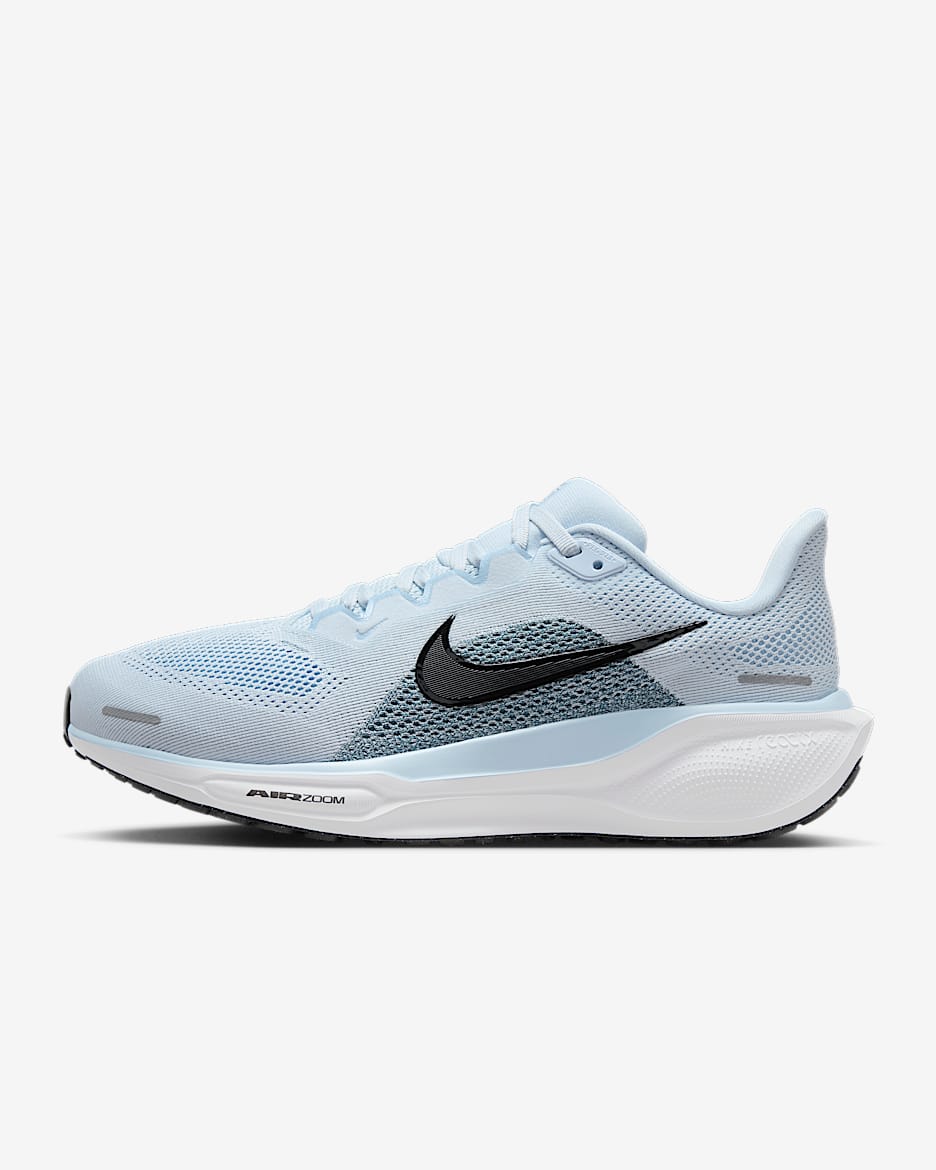 Nike Pegasus 41 Women's Road Running Shoes (Wide) - Blue Tint/Psychic Blue/Smokey Blue/Black