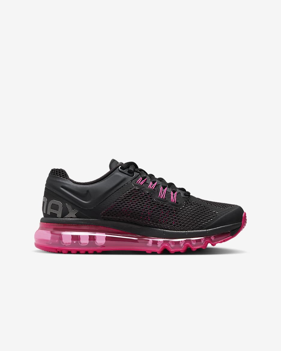 Nike Air Max 2013 Older Kids' Shoes - Black/Dark Grey/Fusion Pink/Metallic Silver