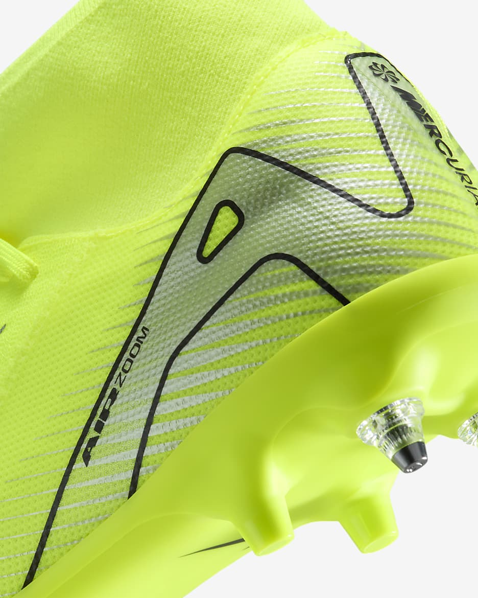 Nike Mercurial Superfly 10 Academy SG-Pro High-Top Football Boot - Volt/Black