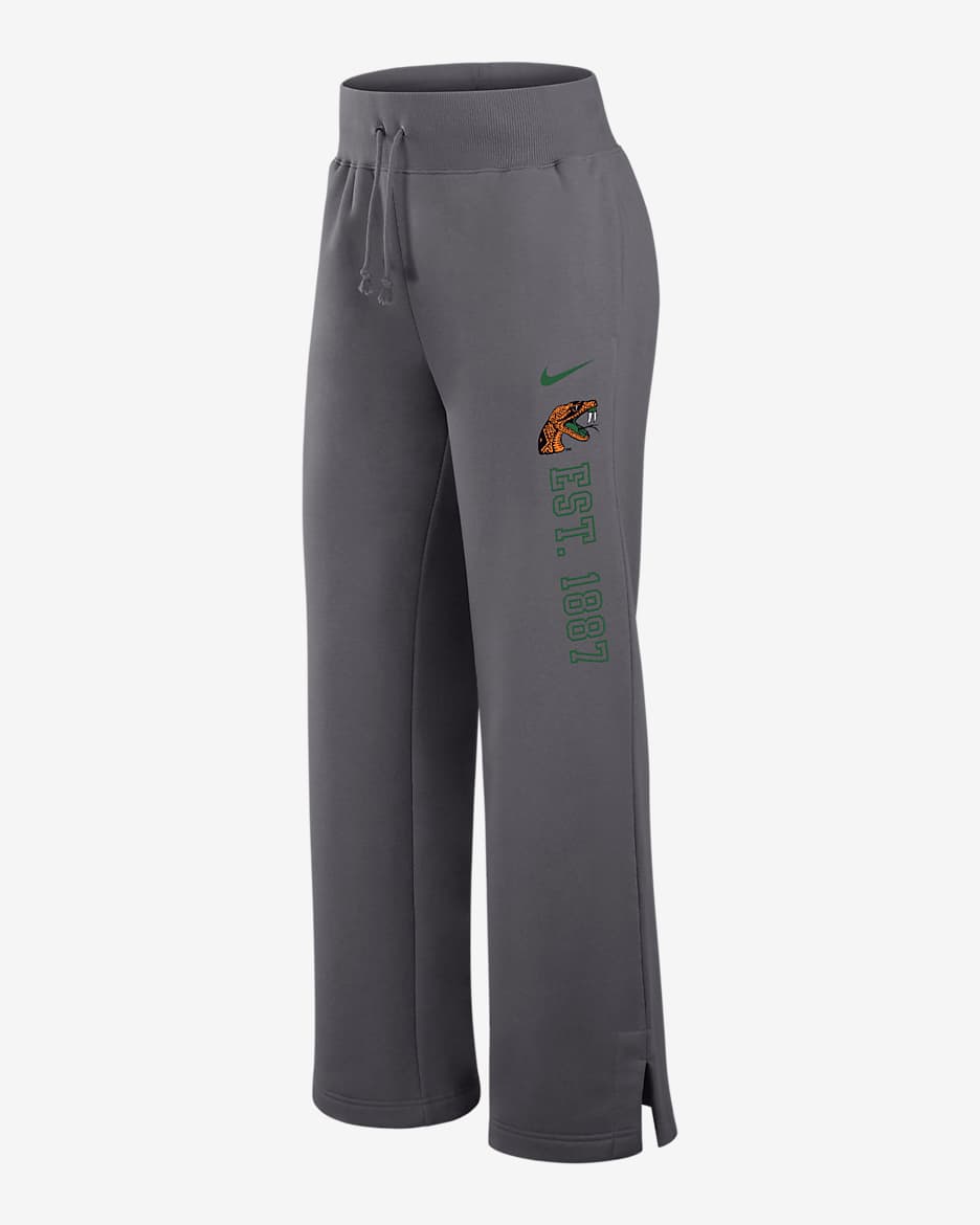 Pants universitarios Nike para mujer FAMU Phoenix Fleece - Gris