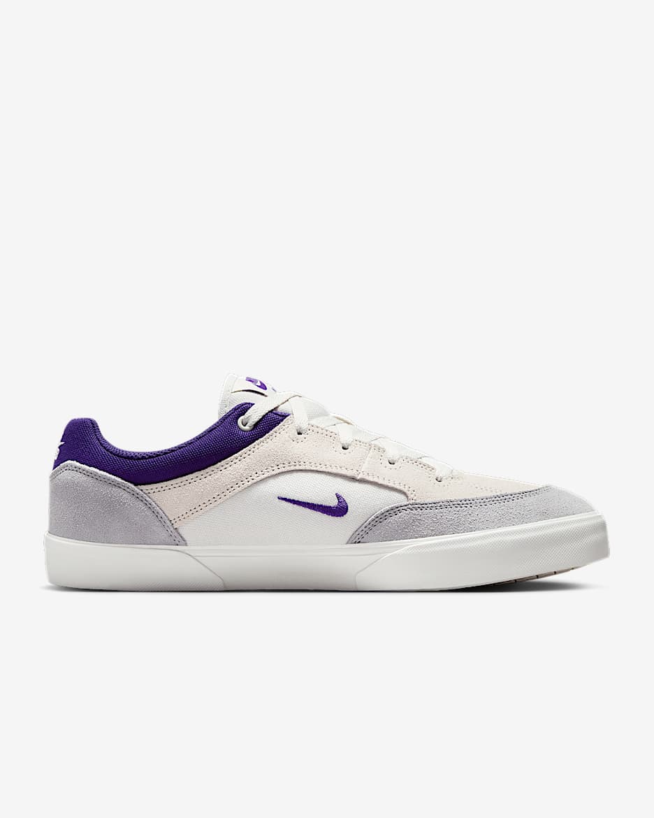 Tenis para hombre Nike SB Malor - Tinte platino/Gris lobo/Blanco cumbre/Morado cancha