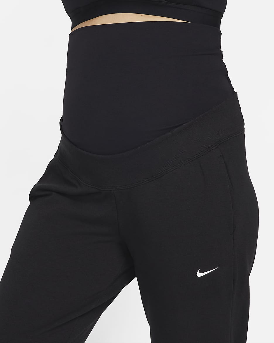 Nike One (M) Women's French Terry Pants (Maternity) - Black/White