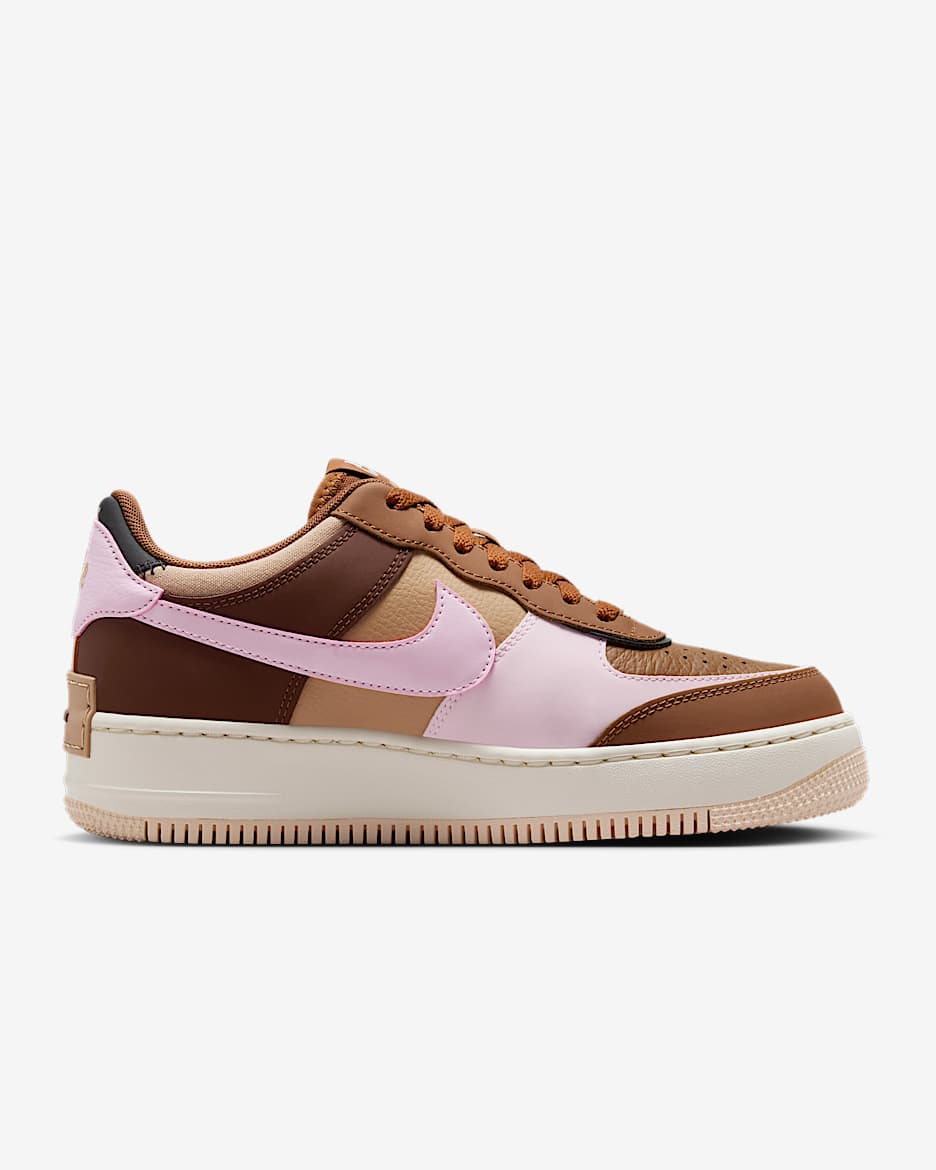 Dámská bota Nike Air Force 1 Shadow - Light British Tan/Pink Foam/Hemp/Černá