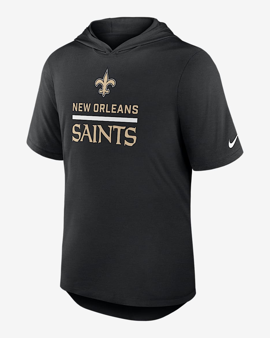 New Orleans Saints Men's Nike Dri-FIT NFL Hooded T-Shirt - Black