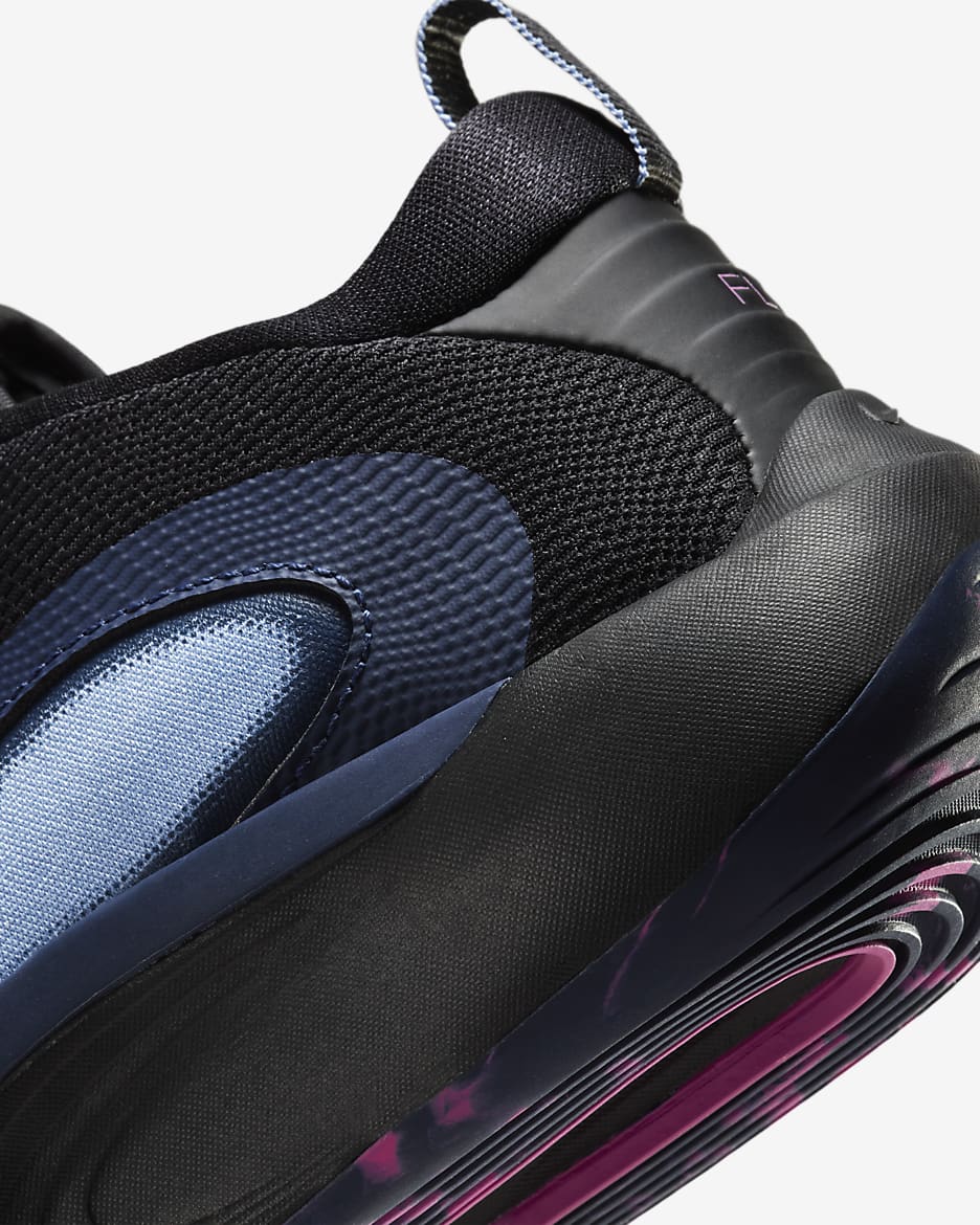 Nike IsoFly Big Kids' Basketball Shoes - Black/Midnight Navy/Aluminum/Playful Pink