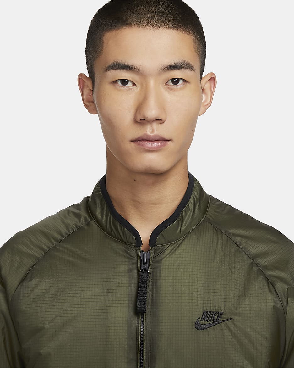 Veste ample isolante Nike Sportswear Tech Therma-FIT pour homme - Cargo Khaki/Noir