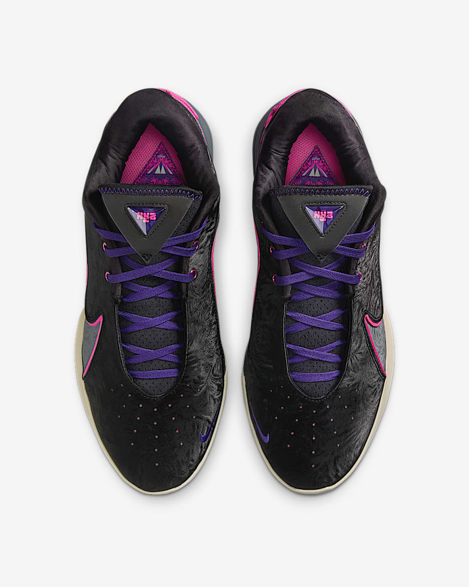 LeBron XXII "Tunnel Vision" EP Basketball Shoes - Black/Dark Grey/Field Purple/Laser Fuchsia