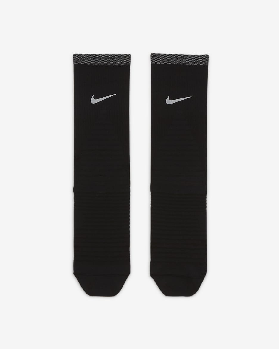 Nike Spark Lightweight Running Crew Socks - Black/Reflect Silver