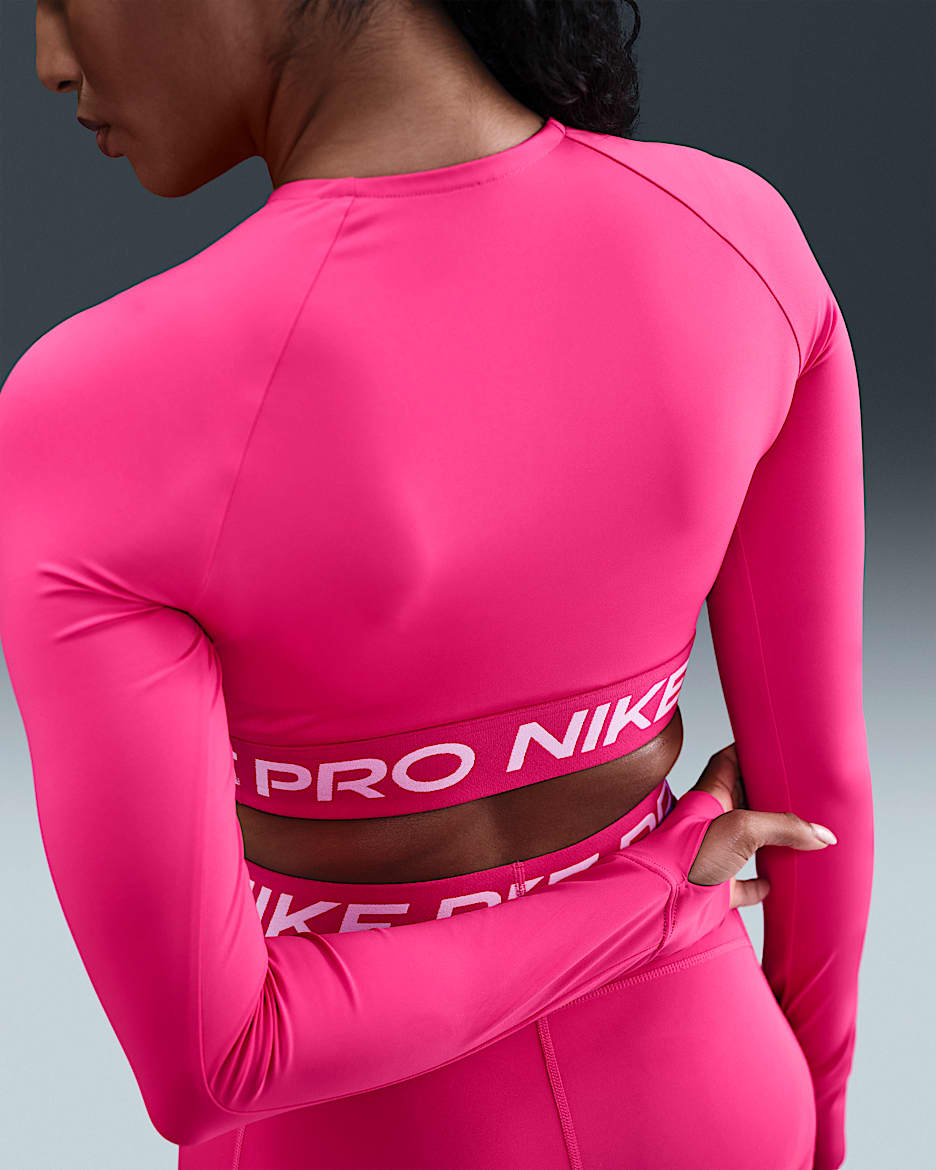 Nike Pro Women's Dri-FIT Cropped Long-Sleeve Top