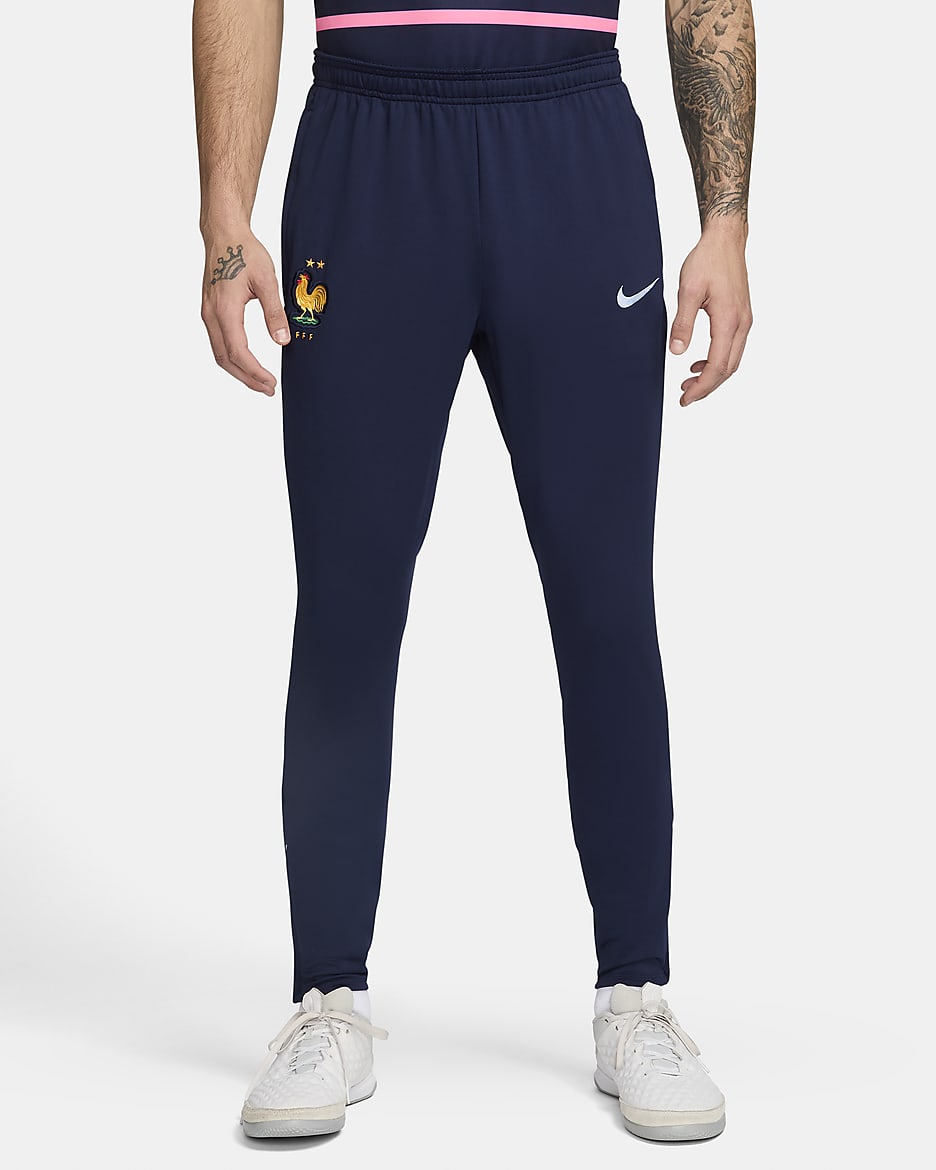 FFF Strike Men's Nike Dri-FIT Soccer Knit Pants - Blackened Blue/Cobalt Bliss/Cobalt Bliss