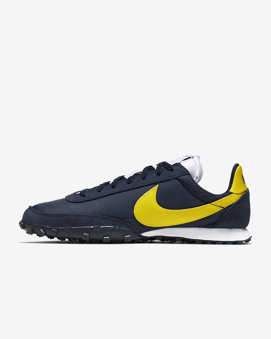 Nike Waffle Racer Men's Shoes - Obsidian/White/Chrome Yellow