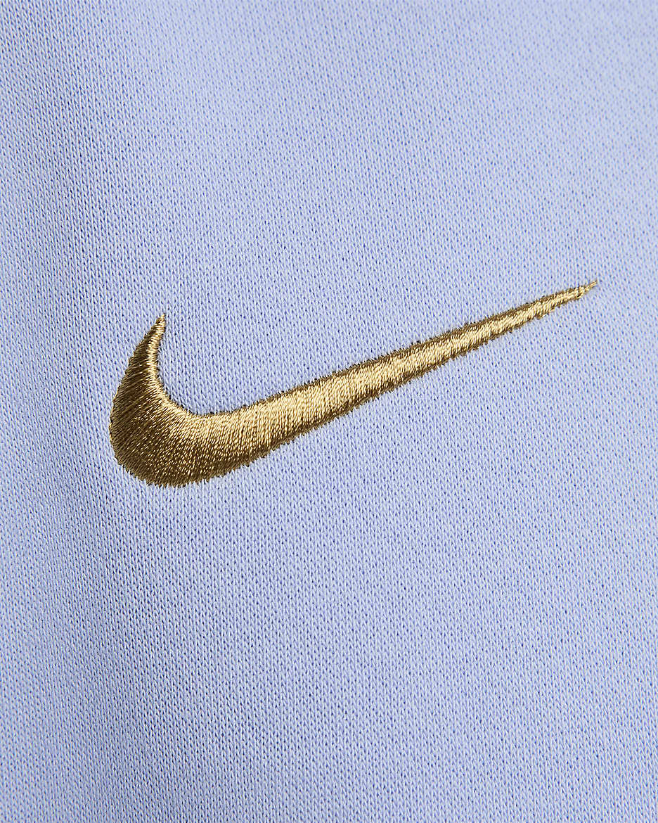 FFF Club Nike Soccer kapucnis, belebújós férfipulóver - Cobalt Bliss/Club Gold