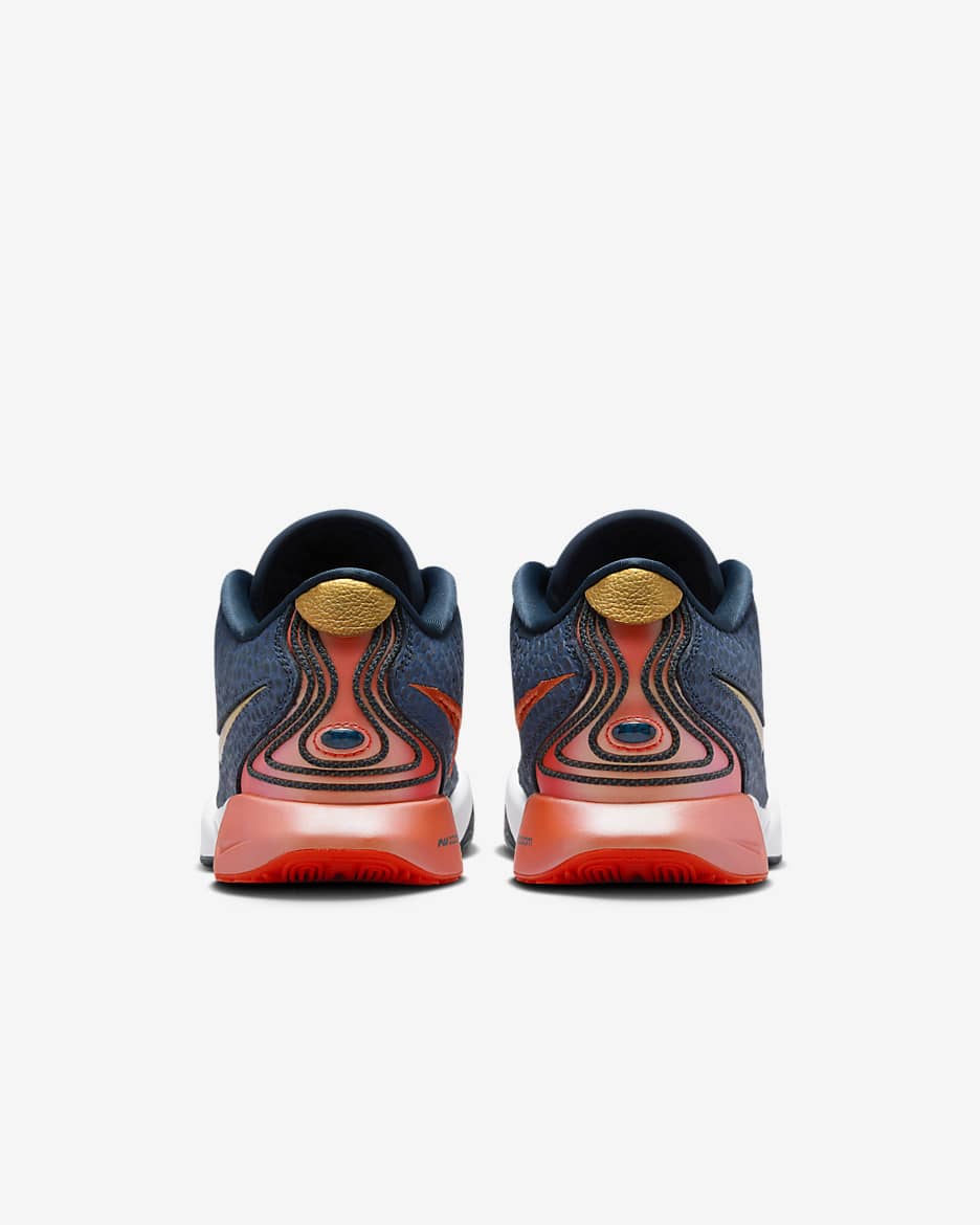 Chaussure de basket LeBron XXI pour ado - Armory Navy/Cosmic Clay/Blanc/Metallic Gold