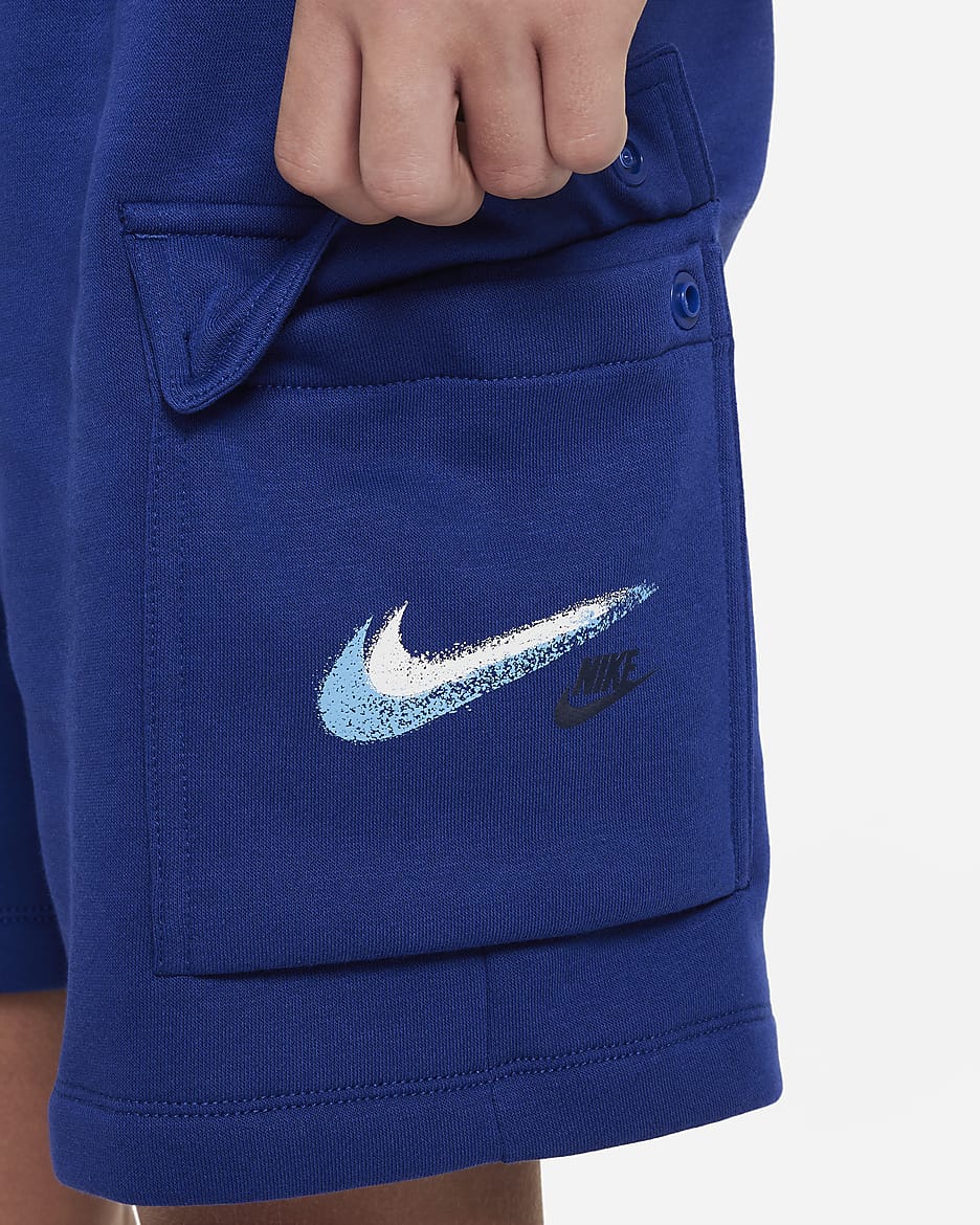 Shorts in fleece Nike Sportswear Standard Issue – Ragazzo - Deep Royal Blue