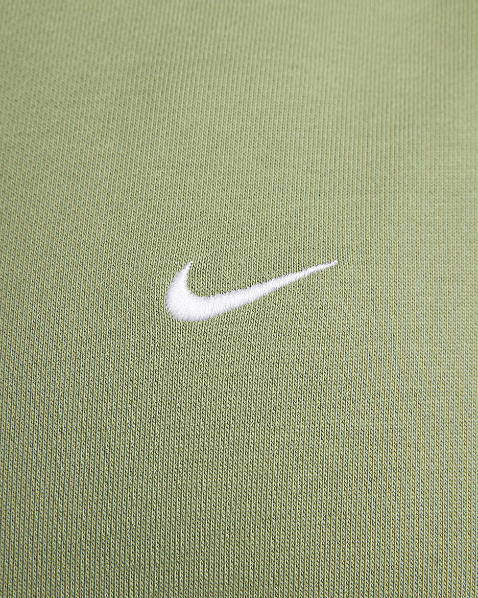 Nike Solo Swoosh Men's Fleece Pullover Hoodie - Oil Green/White