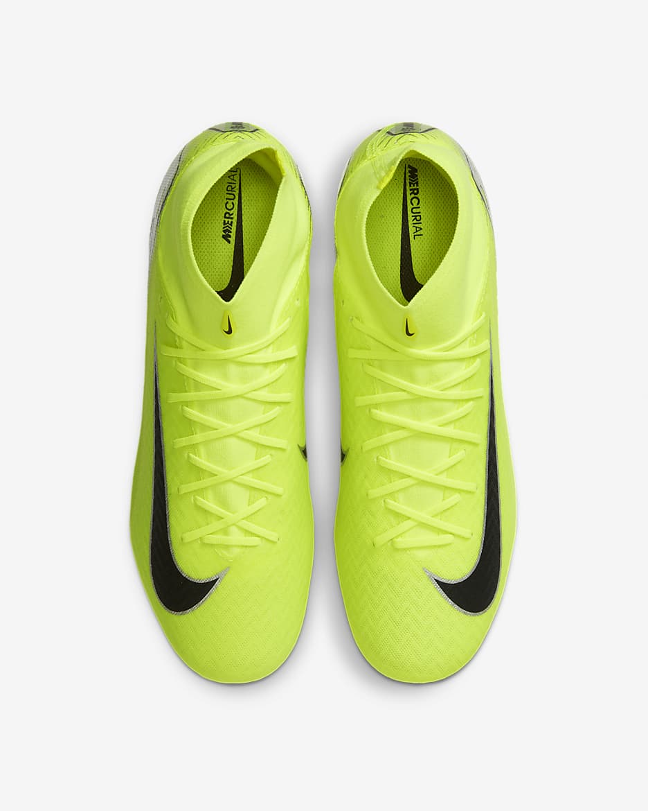 Nike Mercurial Superfly 10 Academy Botas de fútbol de perfil alto MG - Volt/Negro