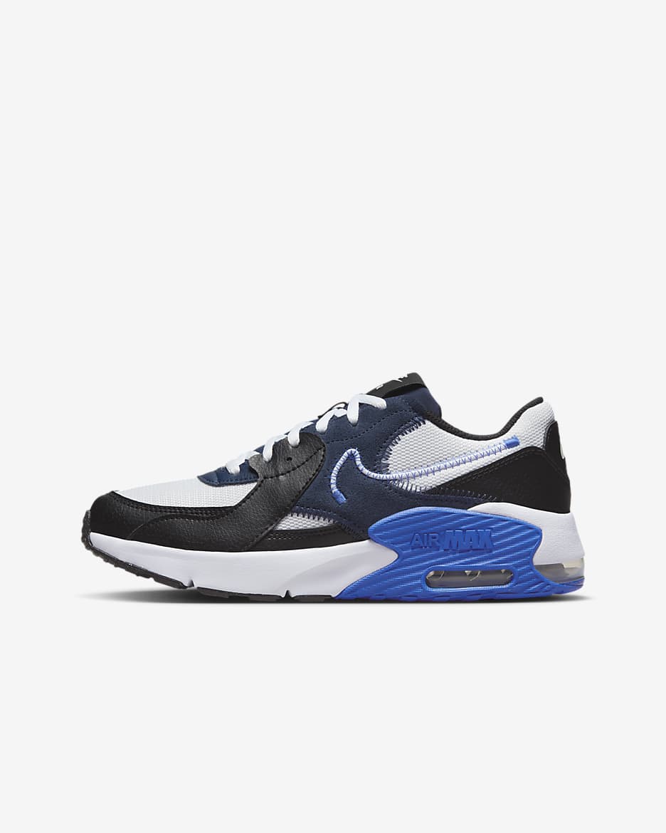 Nike Air Max Excee Older Kids' Shoes - White/Hyper Royal/Midnight Navy/Black