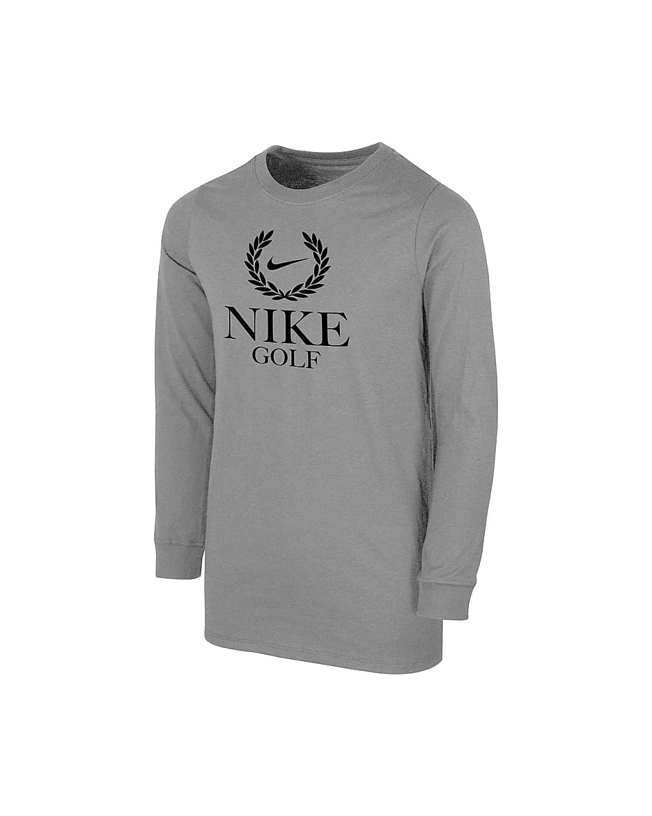 Nike Golf Big Kids' (Boys') Long-Sleeve T-Shirt - Dark Grey Heather