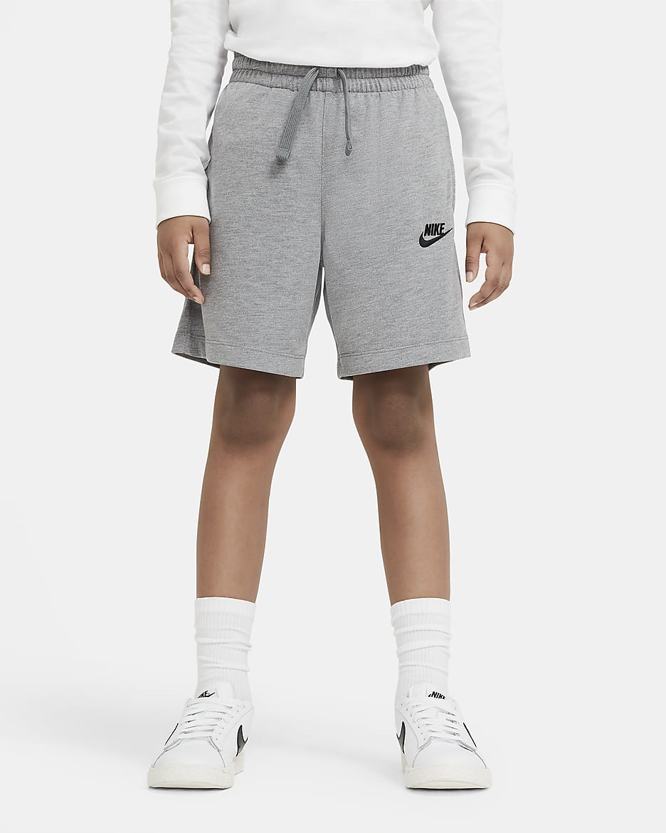 Nike Jersey shorts til store barn (gutt) - Carbon Heather/Svart/Svart