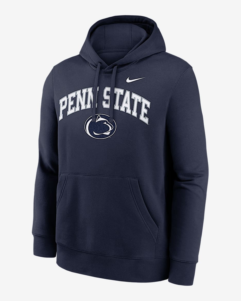 Penn State Arch Men's Nike College Pullover Hoodie - Navy