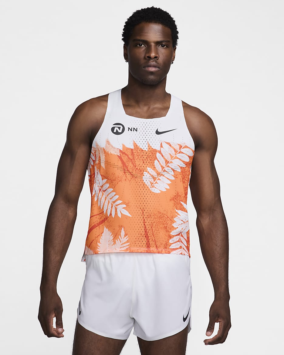 Nike AeroSwift NN Men's Dri-FIT ADV Running Vest - Total Orange/White/Black