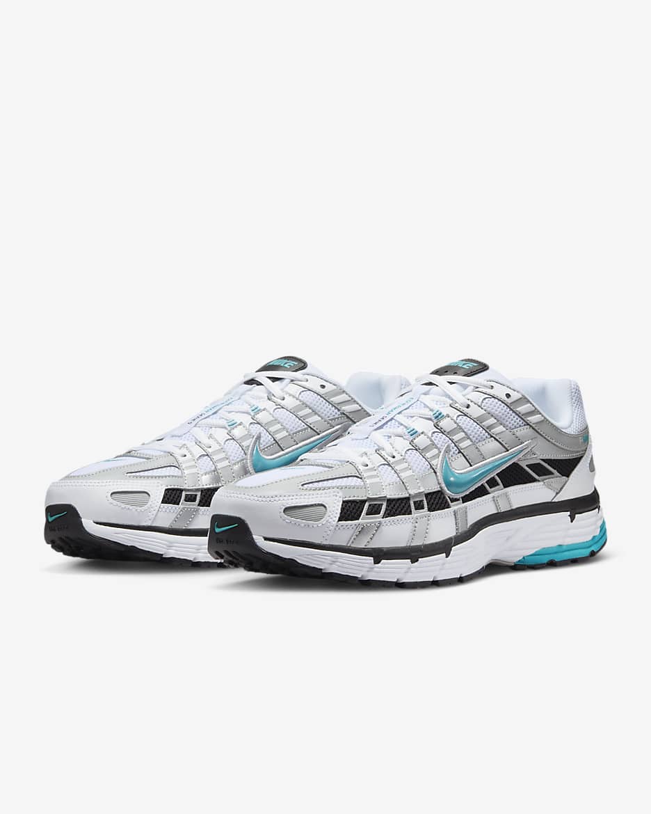 Nike P-6000 Shoes - White/Metallic Silver/Black/Dusty Cactus