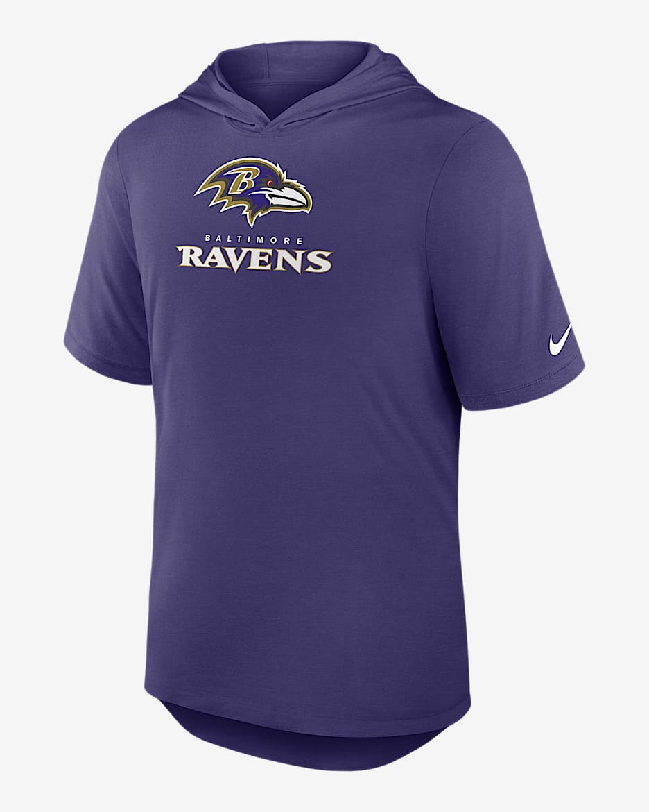 Baltimore Ravens Men's Nike Dri-FIT NFL Hooded T-Shirt - Purple