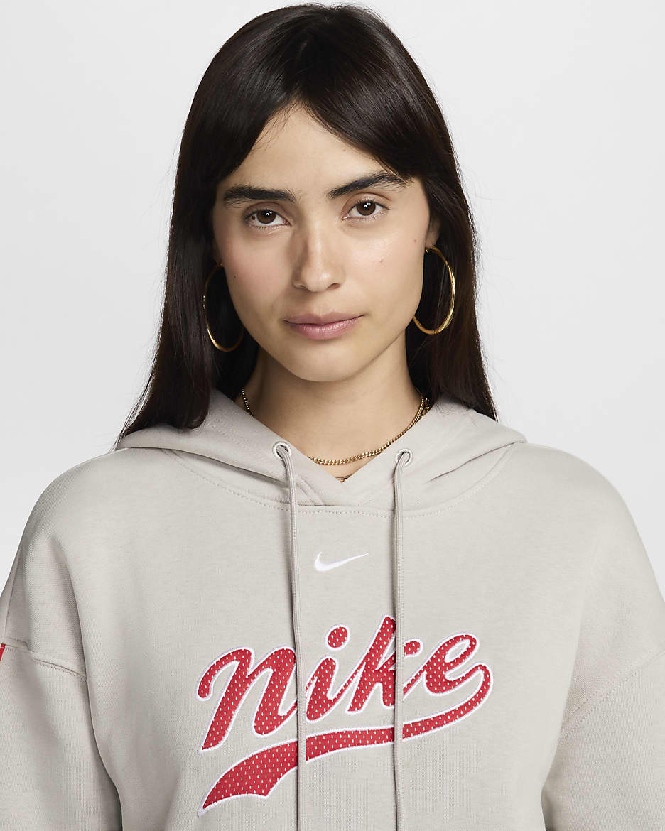 Nike Sportswear Phoenix Fleece hoodie voor dames - Light Iron Ore