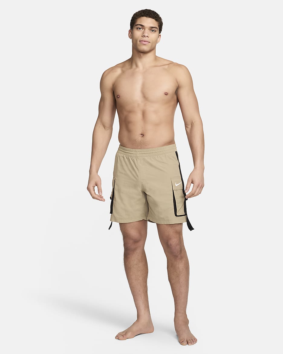 Shorts de vóleibol de 18 cm para hombre Natación Nike - Caqui