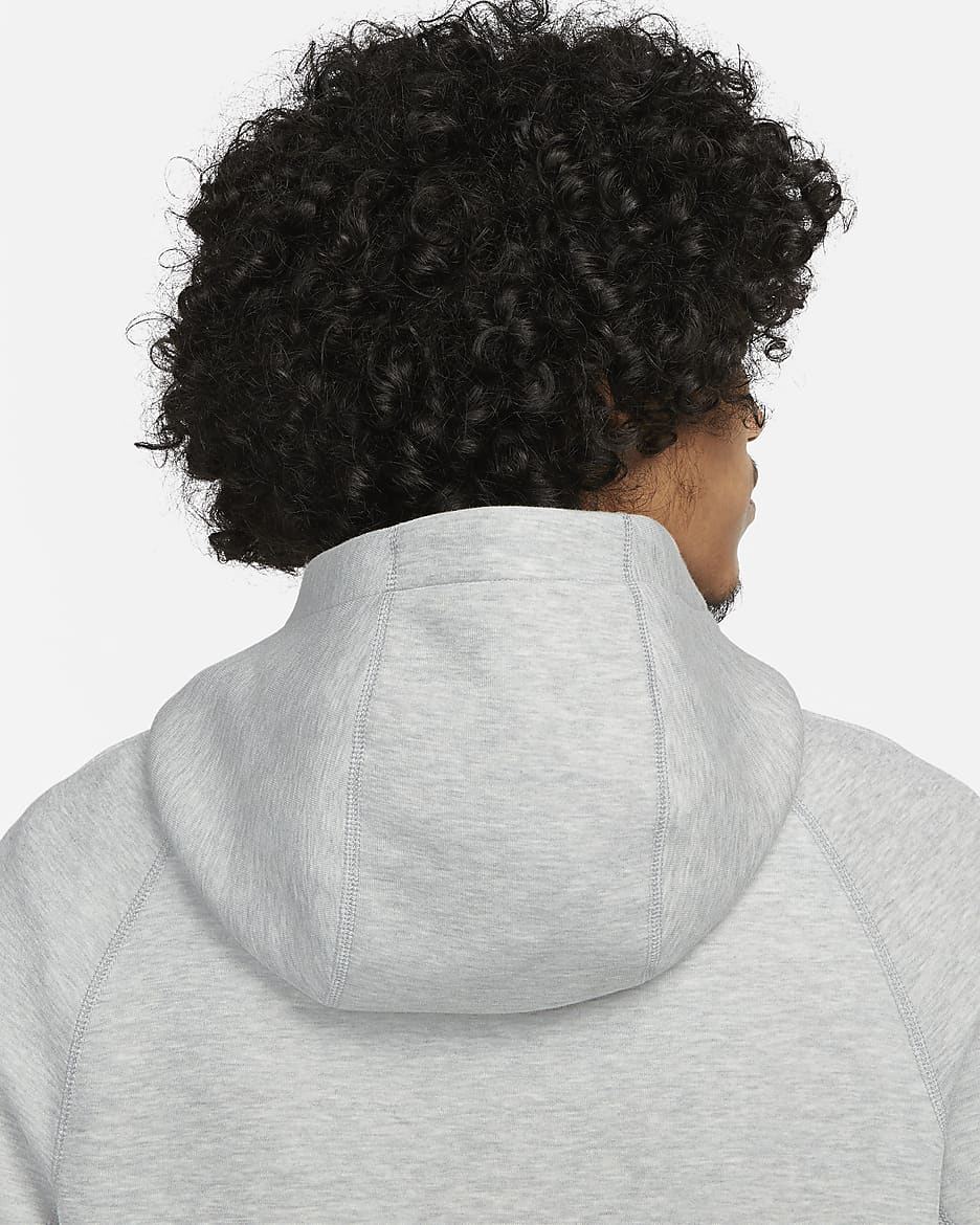 Nike Sportswear Tech Fleece Hoodie voor heren - Dark Grey Heather/Zwart