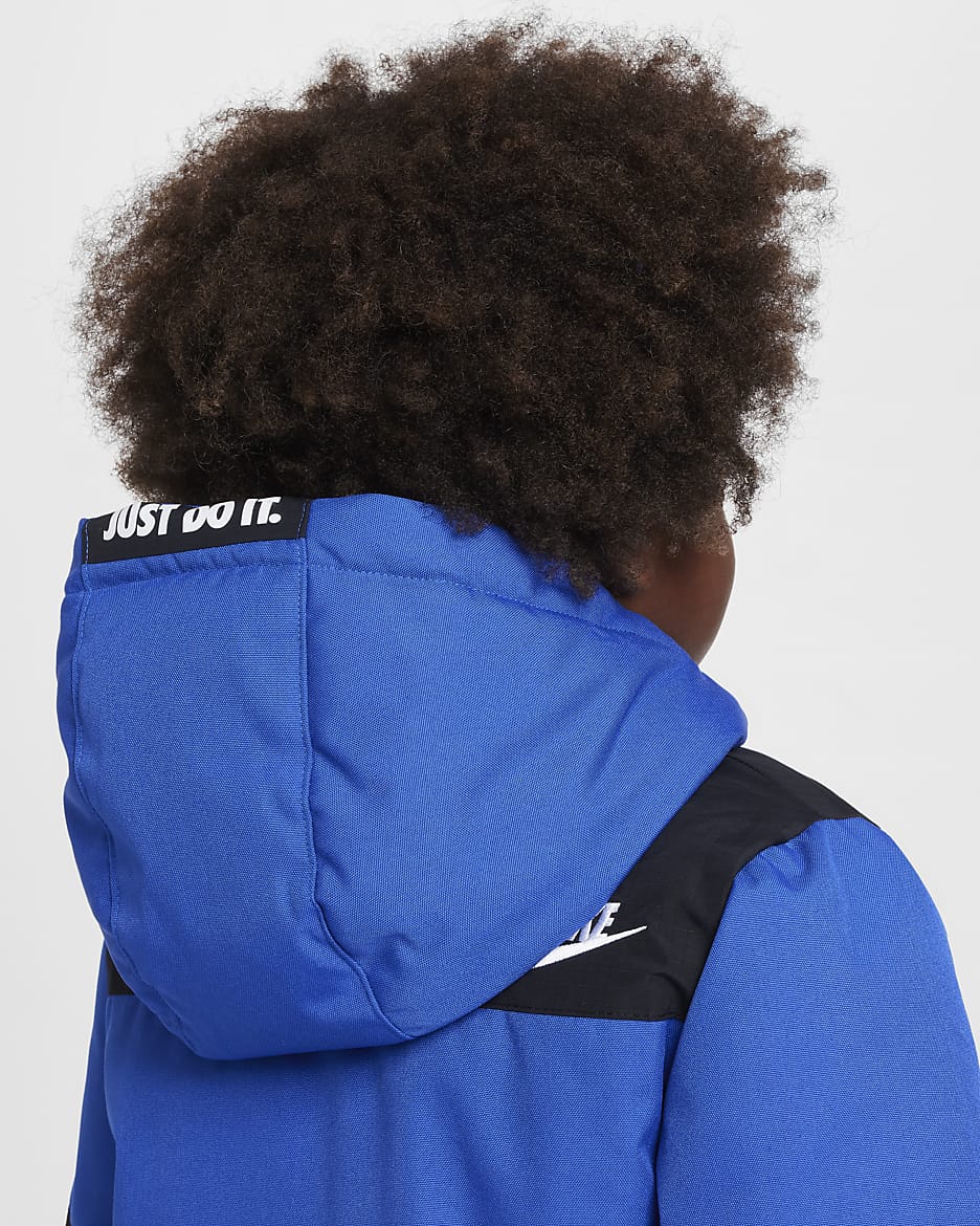 Chamarra de exterior para niños talla pequeña Nike - Royal juego