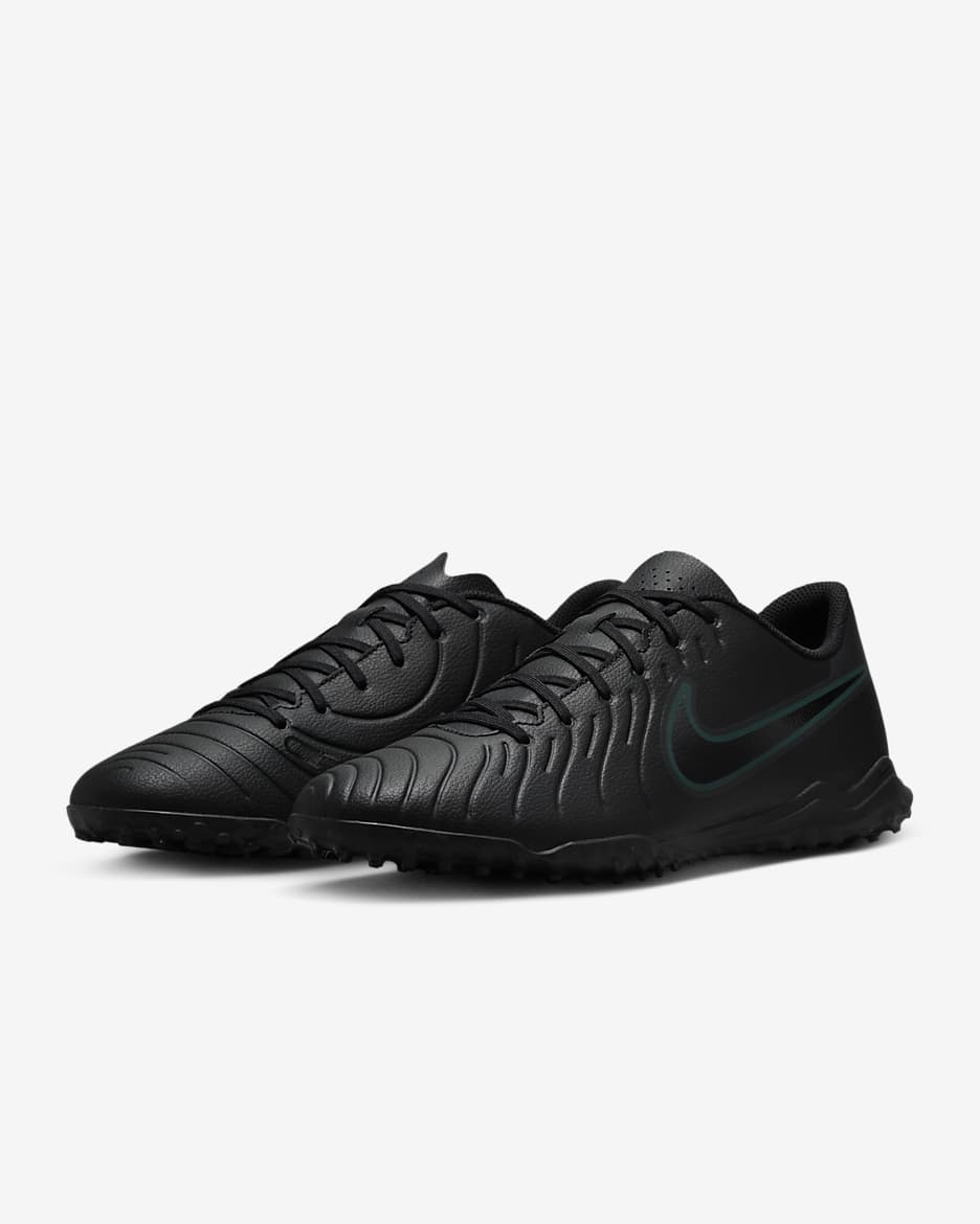 Nike Tiempo Legend 10 Club Turf Low-Top Football Shoes - Black/Deep Jungle/Black