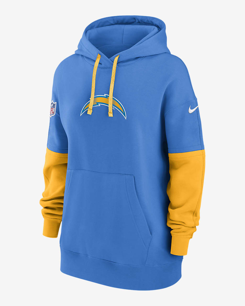 Los Angeles Chargers Sideline Essential Women's Nike NFL Pullover Hoodie - Powder Blue