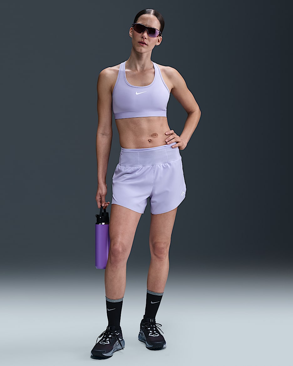 Nike Trail Women's Dri-FIT Brief-Lined Running Shorts - Lilac Ice/Summit White