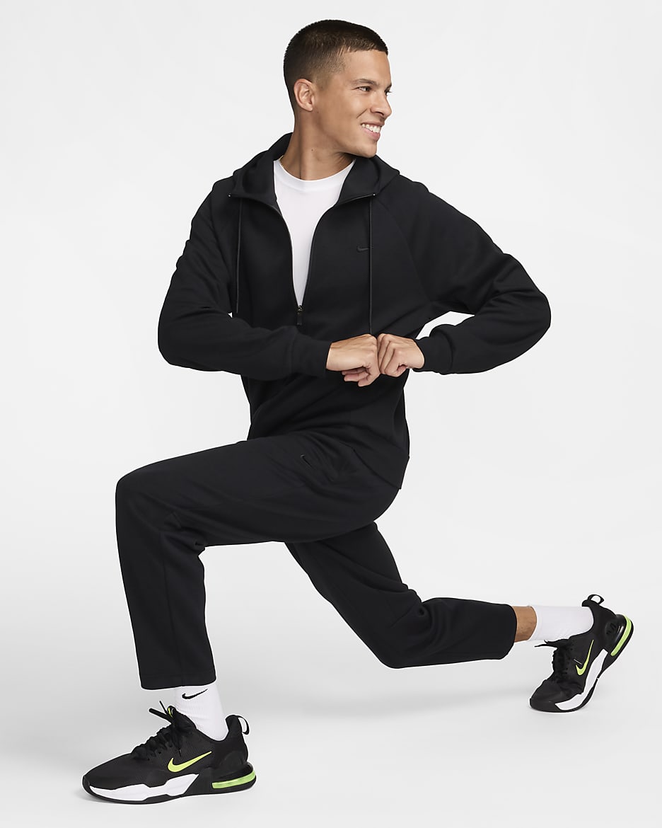 Nike Primary Men's Dri-FIT UV Full-Zip Versatile Hoodie - Black/Black