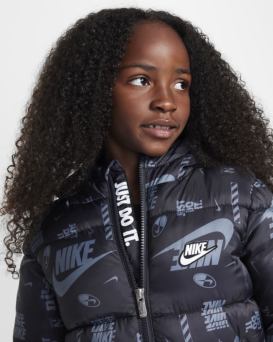 Giacca puffer con logo DNA Nike – Bambino/a - Nero