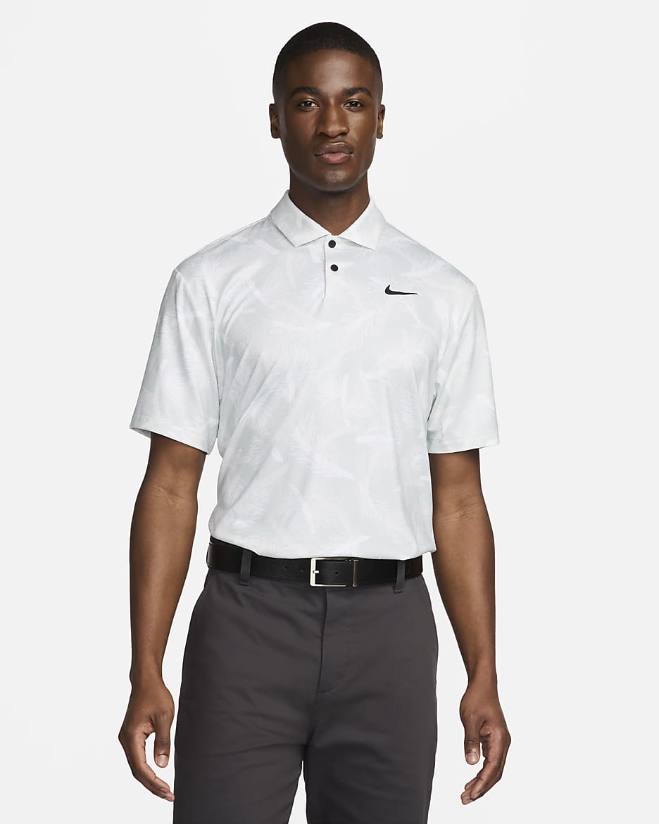 Polo de golf Dri-FIT Nike Tour pour homme - Summit White/Noir