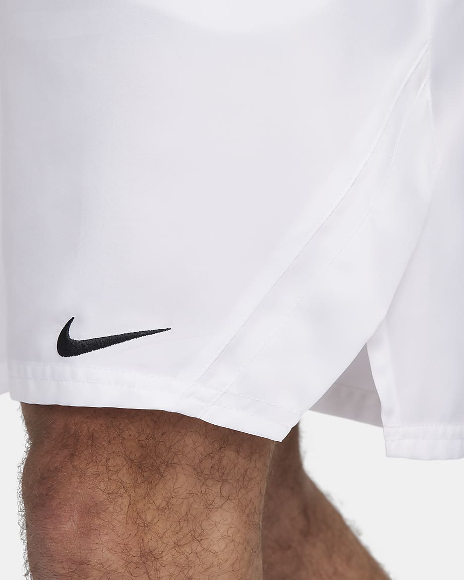 Shorts de tenis de 23 cm Dri-FIT para hombre NikeCourt Victory - Blanco/Negro